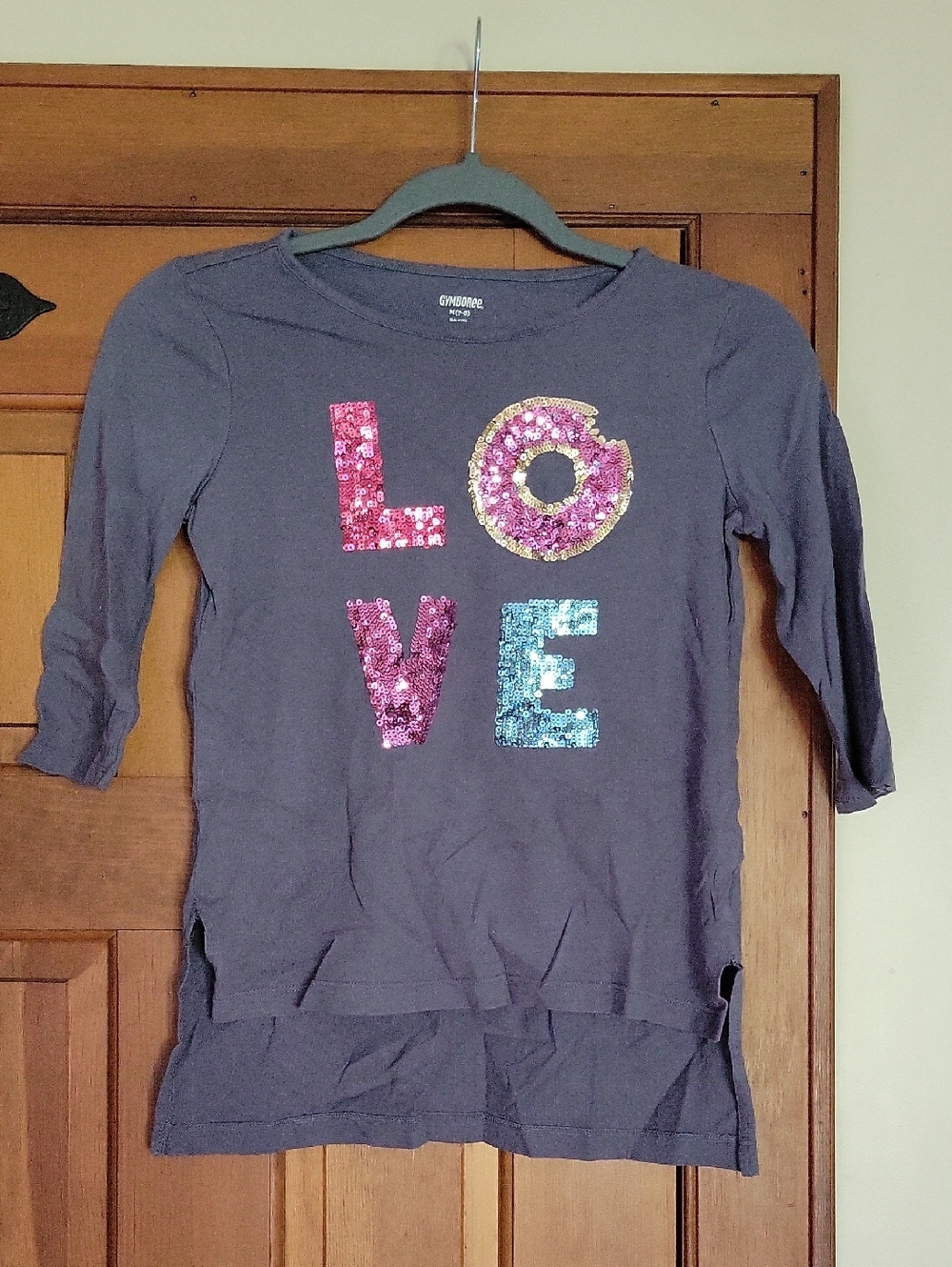 Gymboree Girls' 'LOVE' Sequin Long Sleeve Top